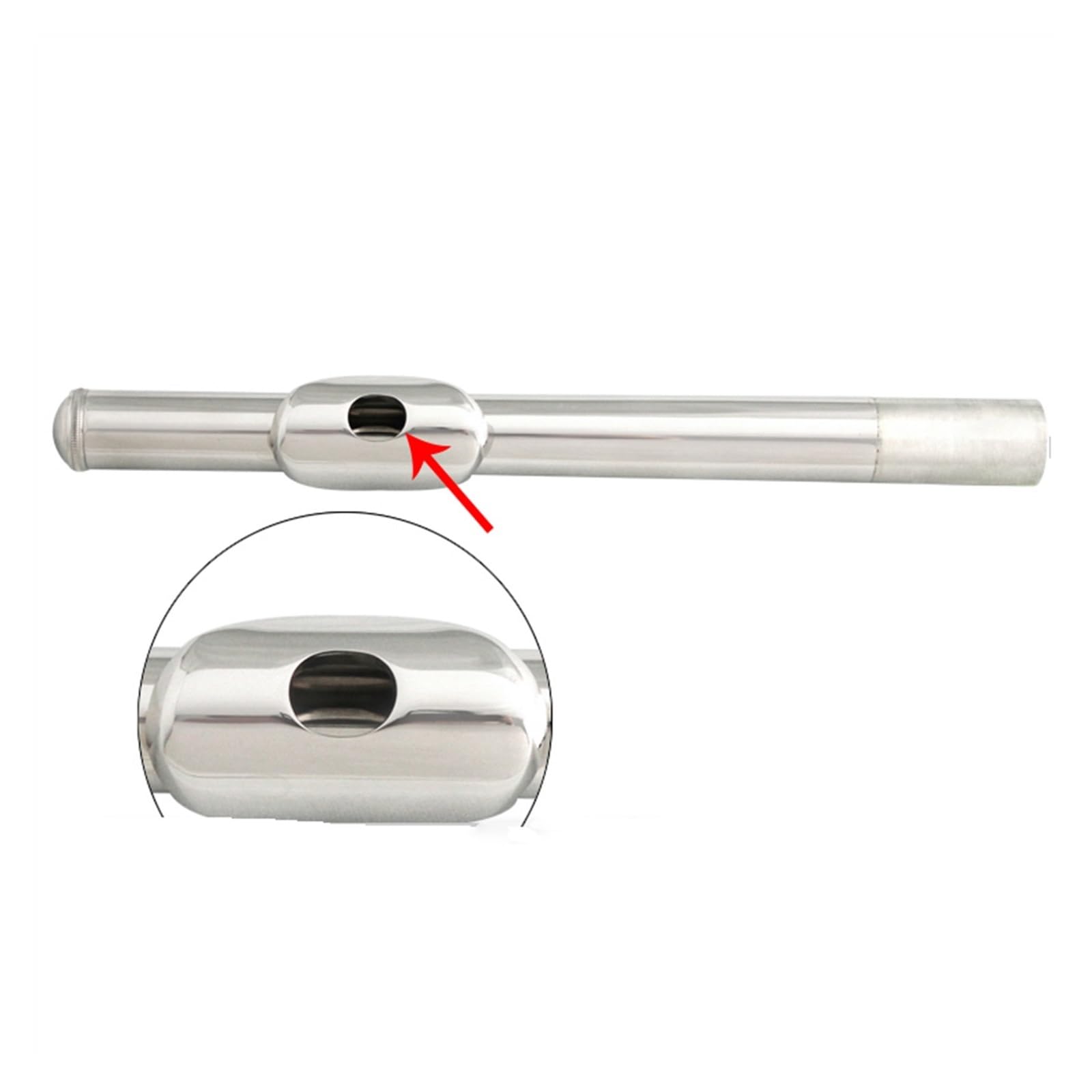 Flûte Flûte en argent nickelé à 16 trous, Instrument à double usage avec clé E et tonalité C adapté aux débutants