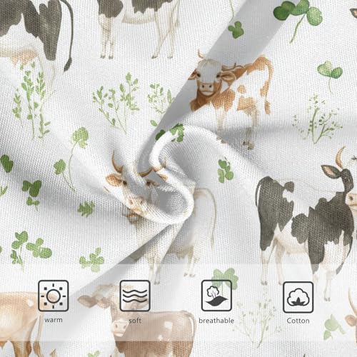 Girls Underwear Soft Cotton St.patrick's Cow Kids Panties in Sizes 2/3t, 4t, 5t, 6 and 83