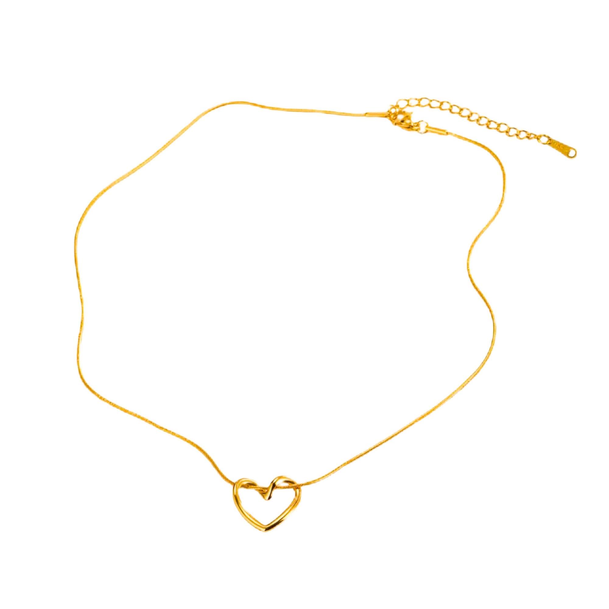 Everyday & Office Wear Heart Pendant Necklace for Women | 18K Gold Plated, Lightweight & Skin Safe | 20CM Chain | Ideal Gift for Valentine, Birthday & Anniversary-image-25
