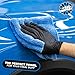 The Rag Company - Eagle Edgeless 500 (4-Pack) Professional Korean 70/30 Blend Super Plush Microfiber Detailing Towels, 500GSM, 16in x 16in, Blue