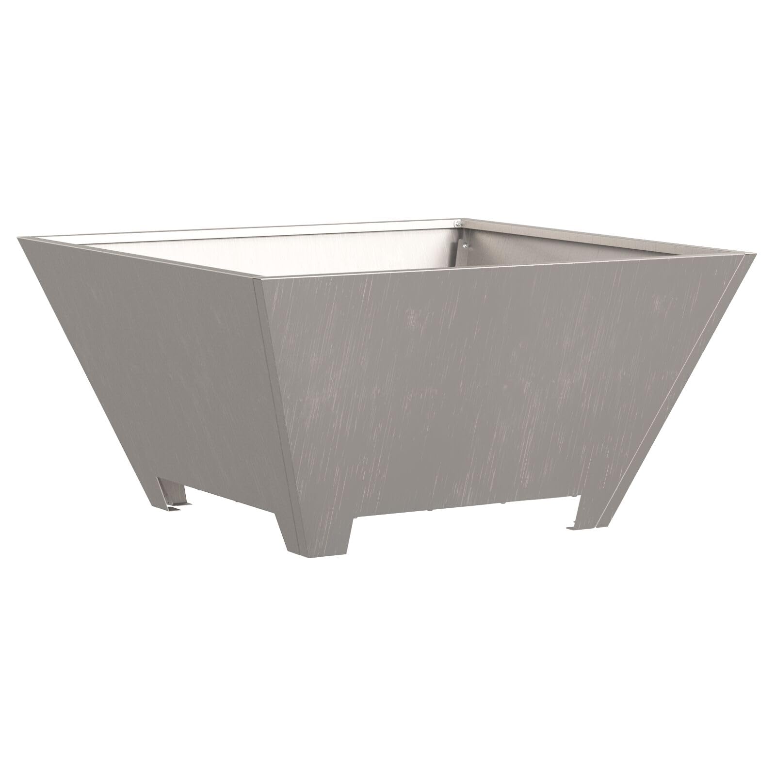 Gecheer Focolare Quadrato, Riscaldamento Esterno Portatile 60 x 60 x 30 cm in Acciaio Corten per Riunioni all'Aperto, Barbecue e Serate con Amici e Famiglia