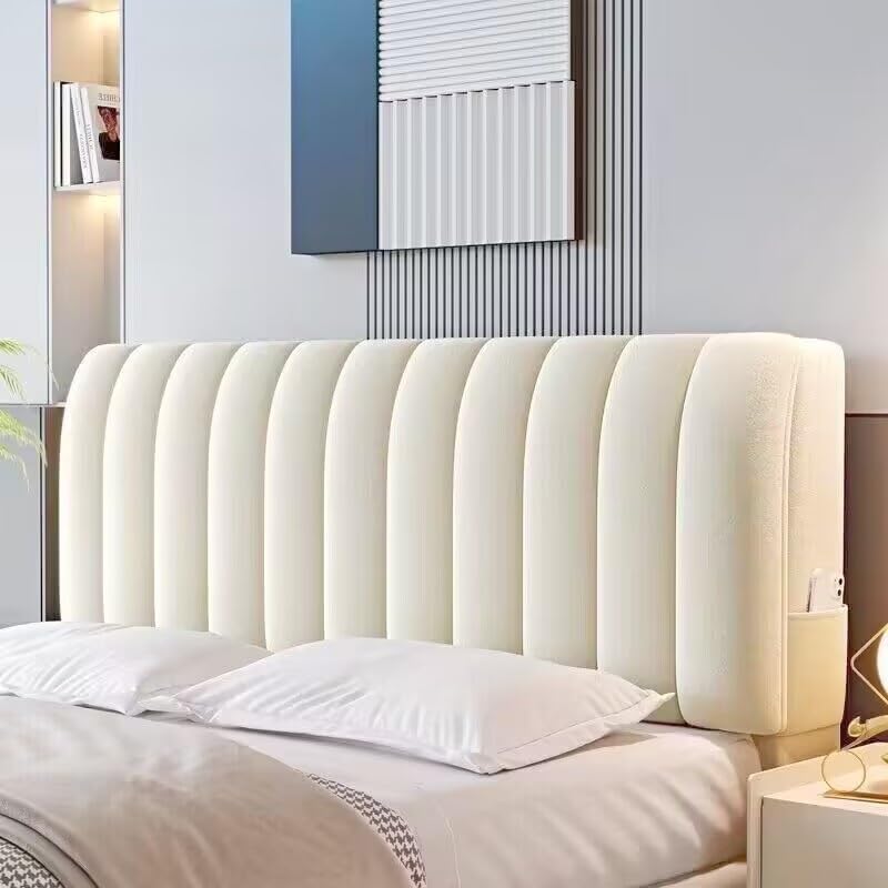 Headboard Covers Slipcover, Stretch Bed Headboard Covers, Small Square Jacquard Dustproof Protector Cover for Upholstered Headboard (Milk White, Queen Headboard Length ( Color : #11 , Size : 120cm/47i