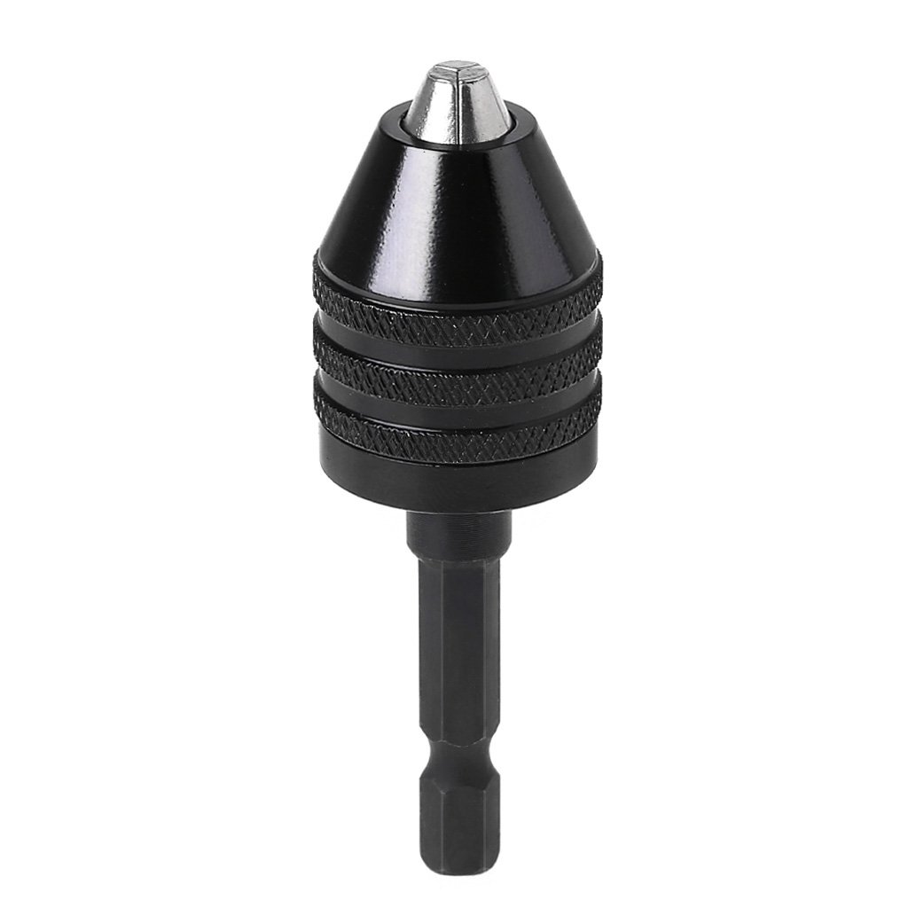 1/4" Keyless Drill Bit Chuck Adapter Converter 0.8-8mm Shank