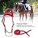 TOPINCN Horse Bridle, Red Adjustable Horse Bridle Rein Harness Horse Headstalls Bit Horse Equestrian Accessories with Soft Cushion