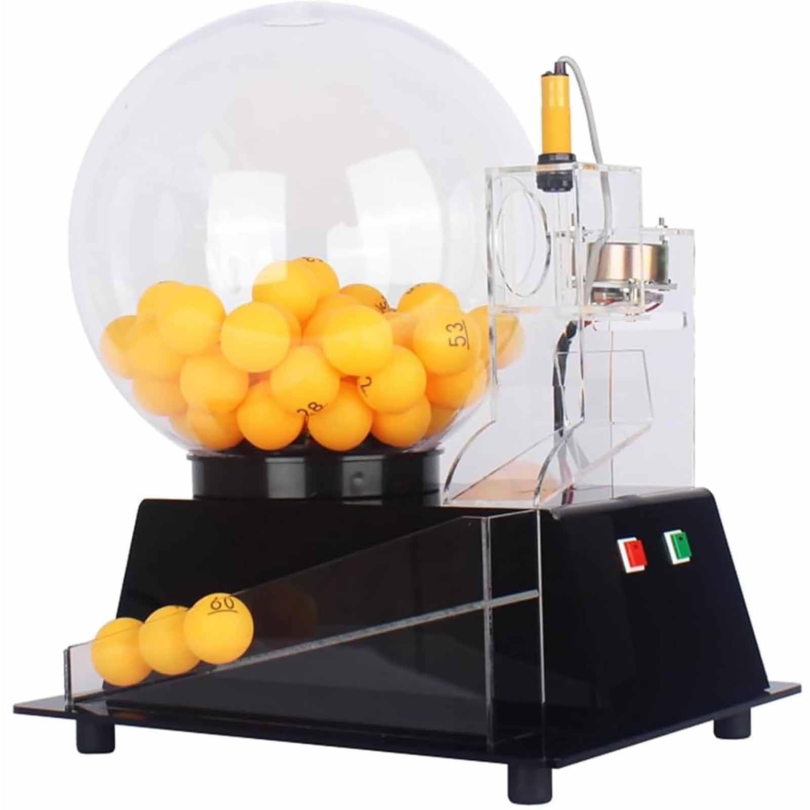 PixCy Appareil De Loterie électrique Jouets De Table De Bar Mini Machine De Jeux De Loto Machine à Boules De Loterie Jouets De Jeu De Bingo Abdos Articles De Fête Portable,Black-100balls