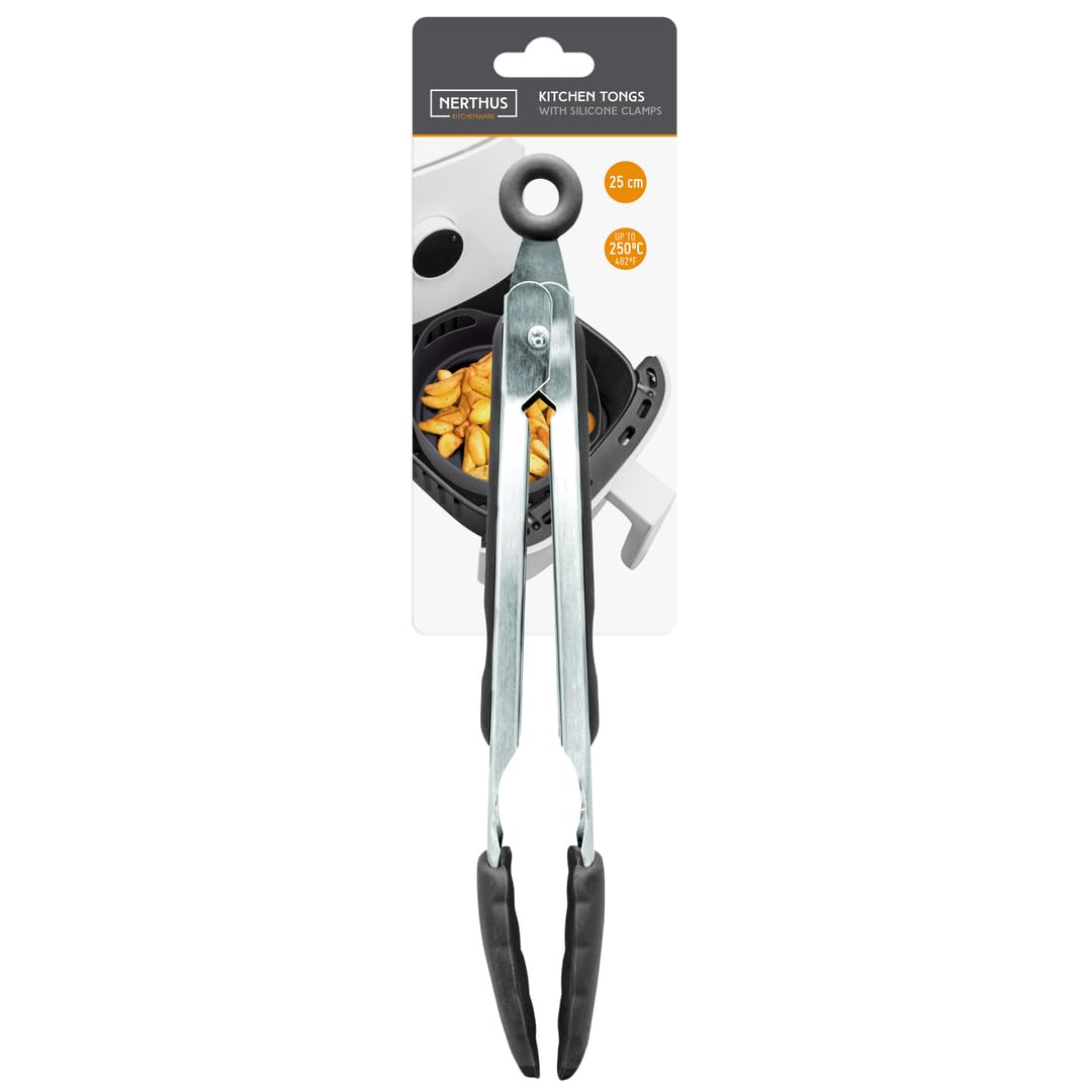 NERTHUS FIH 1668 Piastra Cucina con Pinze e Pennello Induzione Gas Vetroceramica Cucinare con Olio Uniforme