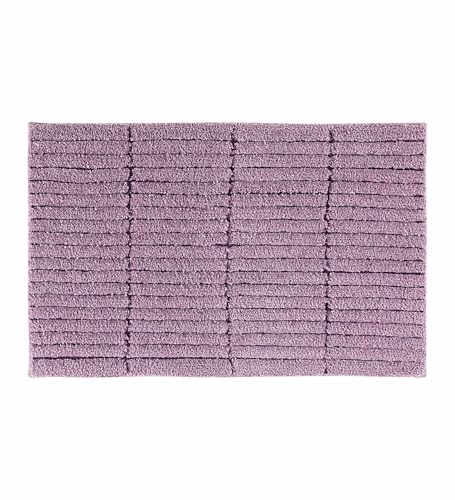 Image of Obsessions Soft & Plush Bath Mat | Quick Dry, Stain & Skid Resistant | Luxuriously Soft, Long Lasting Color | TPR Latex Backing, Size 50x80 cm, Onion Pink & Plum