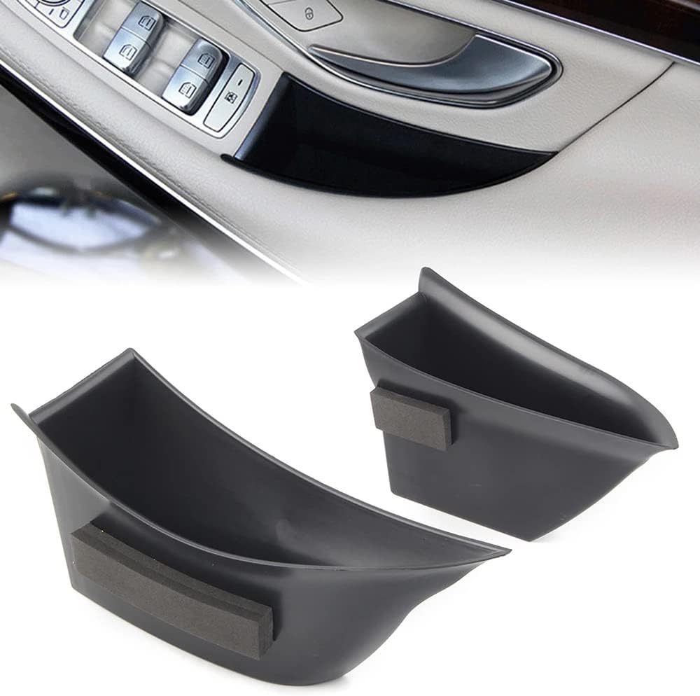ABS Car Front Door Handle Armrest Storage Box Holder for Mercedes Benz S Class W222 S320 S400 S500 2014 2015 2016 2017 LHD, Car Styling Accessories, 2 Pcs