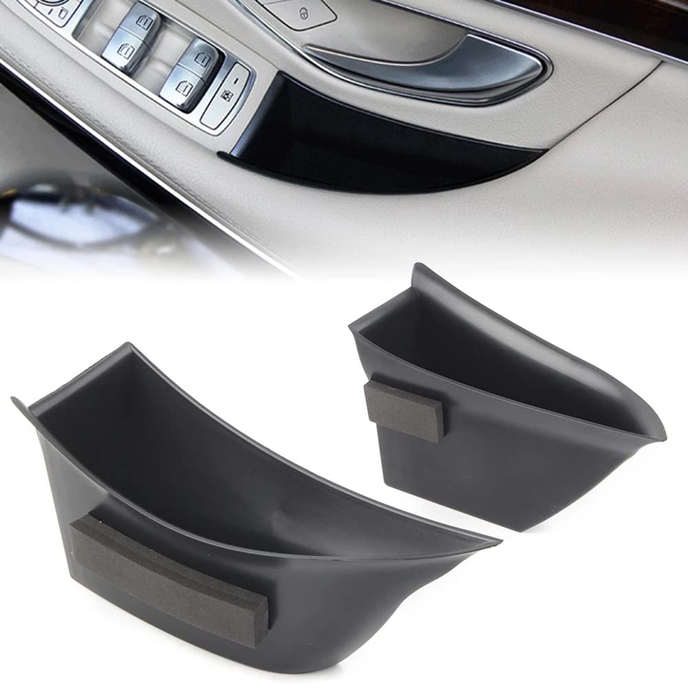 BTGVGSE ABS Car Front Door Handle Armrest Storage Box Holder for Mercedes Benz S Class W222 S320 S400 S500 2014 2015 2016 2017 LHD, Car Styling Accessories, 2 Pcs