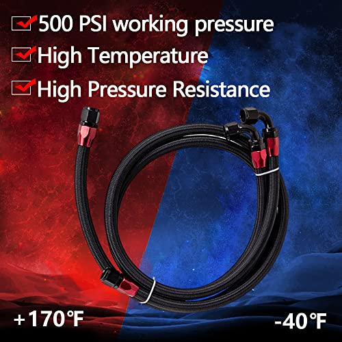 16 Row An10 10An Transmission Oil Cooler Kit Stacked Plate Universal Engine British Radiator Oil Cooler Condenser With Fuel Line Hose Mounting Nut Adapter Fuel Hose Clamp Aluminium Alloy Black #TOP3
