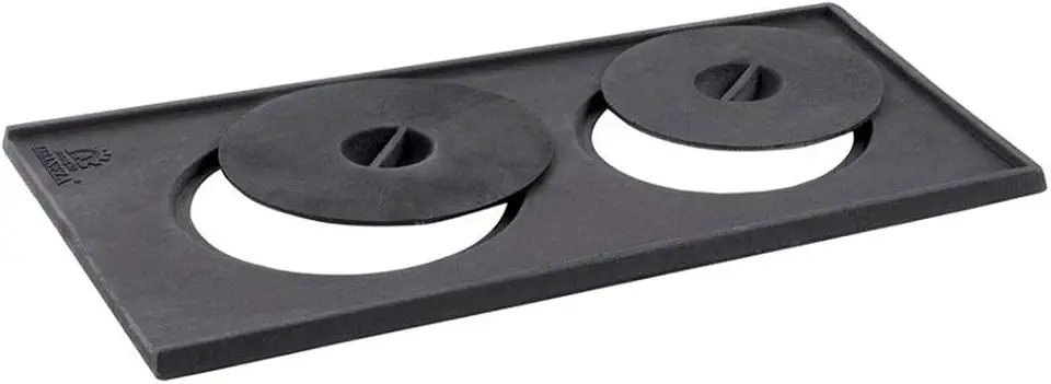 Chapa Mineira Fogão Lenha 2 Furos Com Tampa 25x45x28cm