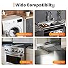 Stainless Steel Stove Gap Covers,Stove Gap Filler, Range Trim Kit, Stove Gap Guards, Heat Resistant and Easy to Clean, Easy retractable Length 13.8" to 27.5", Width 0.79",Black(2PCS) #5