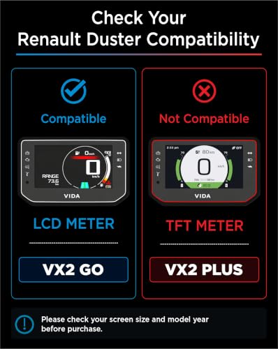 Image of [2 PACK] TEMPERED GLASS For Hero Vida VX2 GO Base Model || 4.3-inch Color LCD Display Protector || Anti Scratch | Smudge & Water Resistant | 9H Hardness | Bubble Free Installation || VX 2 Digital Instrument Console Full Screen Guard Protective Accessory [REAL GLASS. NOT PLASTIC]