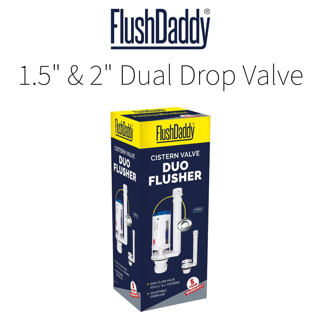 LavaTap, FlushDaddy NP254 Dual Flush Valve for Toilet Cisterns for 1.5" & 2" Cistern Outlets - Image 2