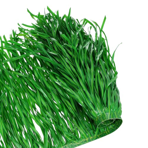 sourcing map Tiki - Tetto in paglia messicana, 101,6 x 61 cm, palma artificiale messicana, rotoli di paglia per giardino, patio, bar Tiki, recinzione, decorazione per feste, vite intrecciata, verde