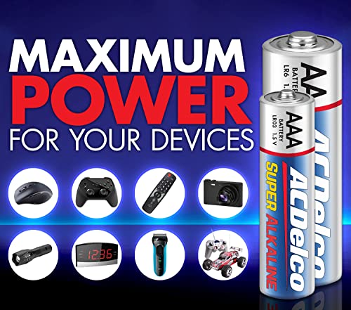 Acdelco Aa, Aaa, 9-Volt Combo Pack, 40-Aa, 36 Aaa, 8 9V Batteries, Alkaline Batteries #TOP4