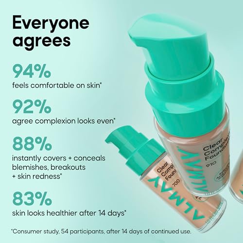 Almay Clear Complexion Foundation, Oil-Free Makeup for Acne-Prone Skin, 1 fl oz - image 4