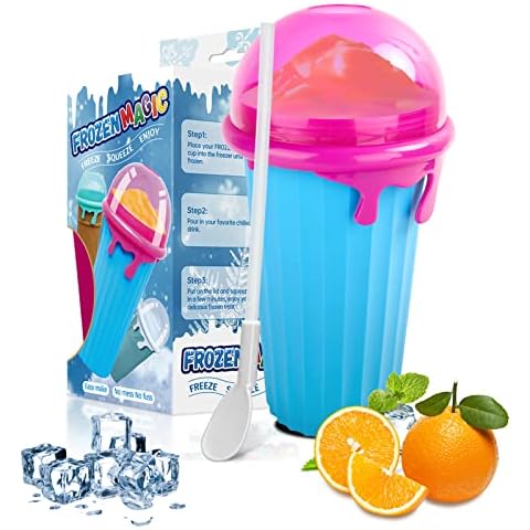 Slushy Maker, 500ml Slush Becher Squeeze Cup Magic Slush eis Maschine Hausgemachte eisformen Cover