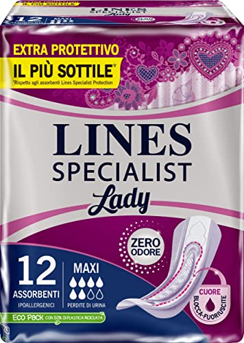 Lines Specialist Assorbenti Per Urina Maxi, 12 Pezzi