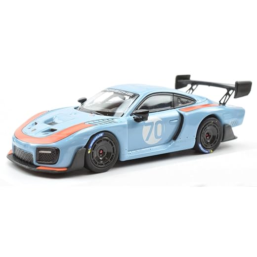Minichamps 2018 935/19#70 Light Blue with Orange Accents 1/64 Diecast Model Car 643061104