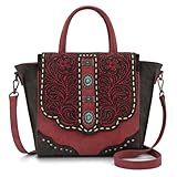 Montana West Western Tooled Crossbody Bag for Women Designer Top Handle Handbags...