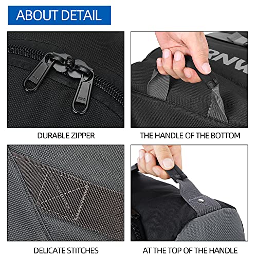 Turnway Padded Foldable Golf Travel Bag/Club Bag/Carry Bag/Case Cart Bag With Wheels, 1800D Polyester, Waterproof, Soft-Sided Spacial Size For Golf Gear Transportation (Grey) #TOP3