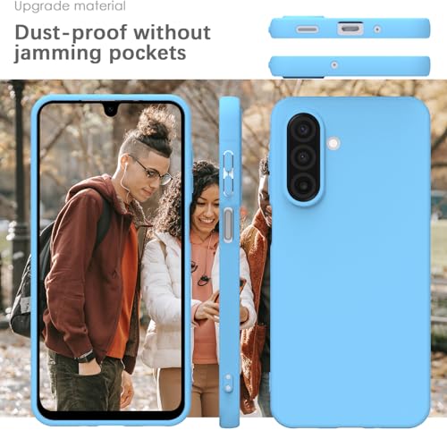 Image of YATWIN Silicone Case for Samsung Galaxy A17 4g /5g, Soft-Touch, Shockproof, DustProof, Antiskid Phone Cover for Samsung Galaxy A17 4g /5g - Sky Blue