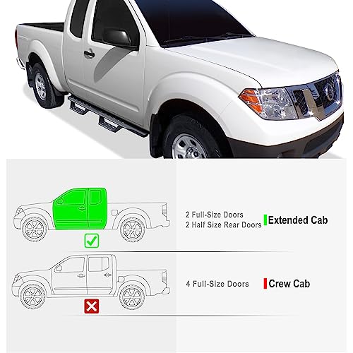 Estribos tubular estilo drop steps para Nissan Frontier miniatura 2