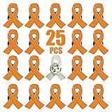25 alfileres de cinta de concienciación para enfermedades del cáncer, rojo, rosa, morado, verde azulado, amarillo, verde lima, melocotón, verde azulado, blanco, gris, naranja, bígaros, azul burdeos
