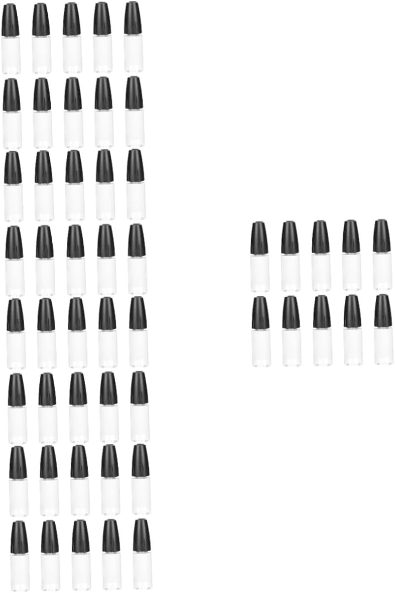 Unomor 50pcs Needle Applicator Bottles Squeeze Dispenser Needle Tips for Precision for Crafting Painting and Projects