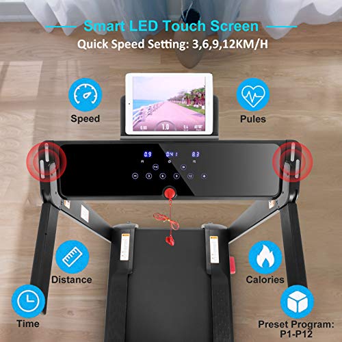 klappbar 550W 2-in-1 elektrisches Laufband Laufband für zuhause mit Fernbedienung – Bild 4