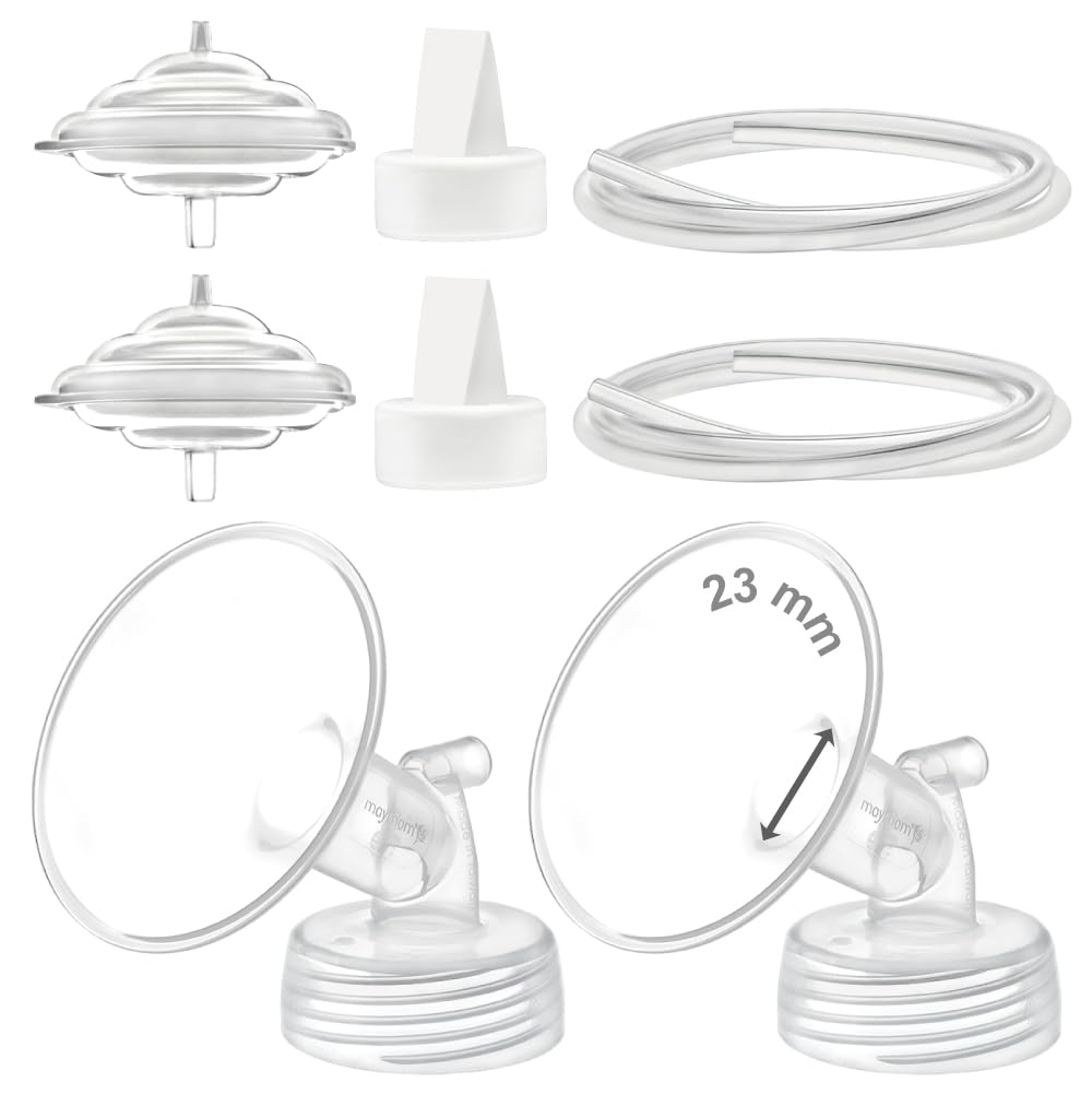 Maymom Pump Parts Compatible with Spectra S1 S2 9 Plus Electric Breastpump, 23mm Flange Valve Tubing Backflow Protector, Not Original Spectra