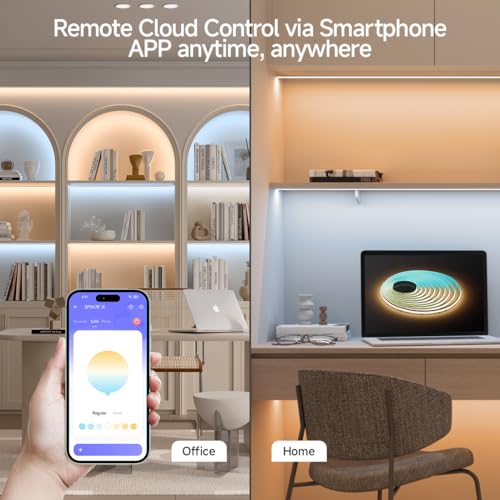 Tira de LED direccionable BTF-LIGHTING FCOB con control Bluetooth y WiFi miniatura 3