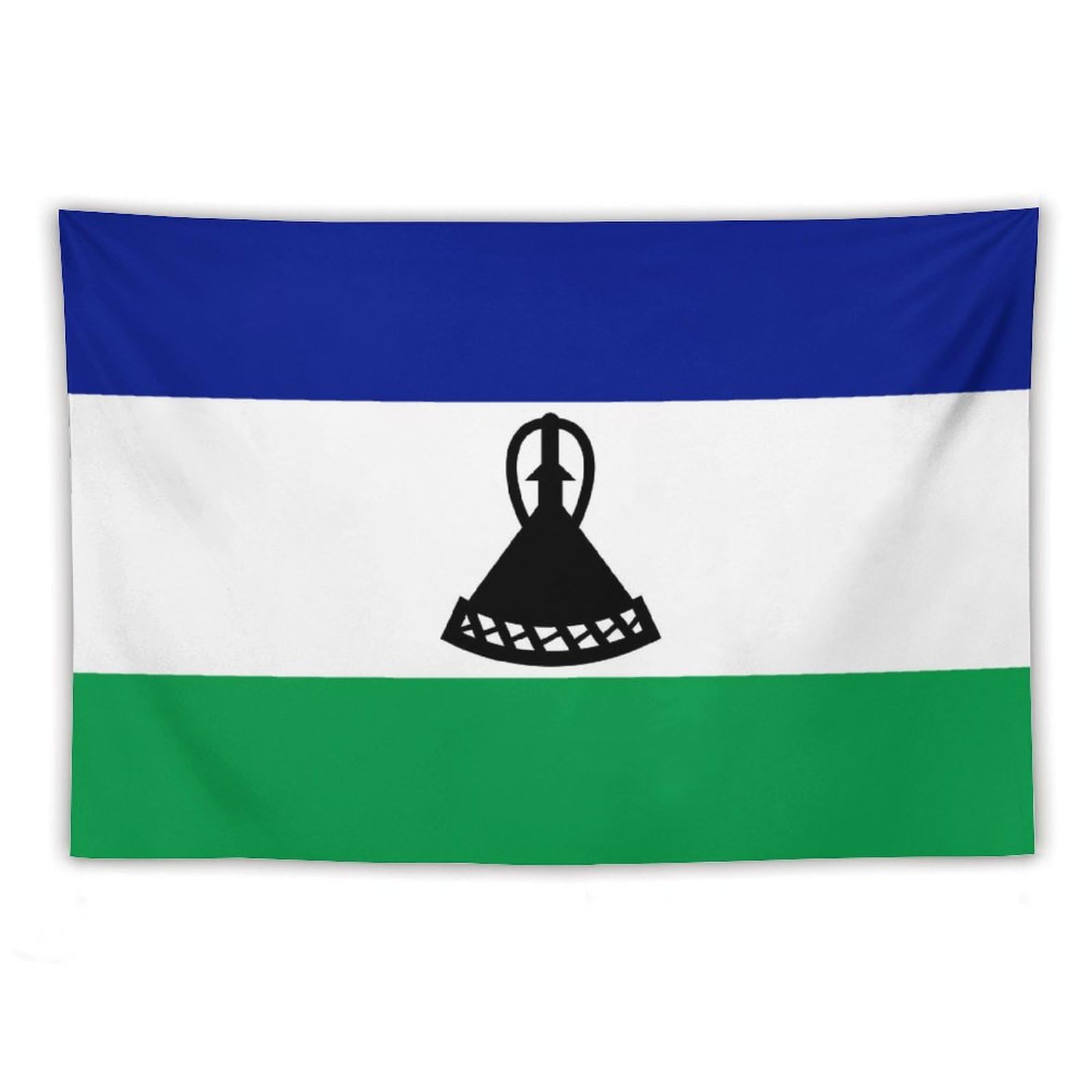 XingFox Lesotho Flag Tapestry Wall Hanging National Flag Tapestry for Room Bedroom Dorm Aesthetic Decorations, 40"x60"