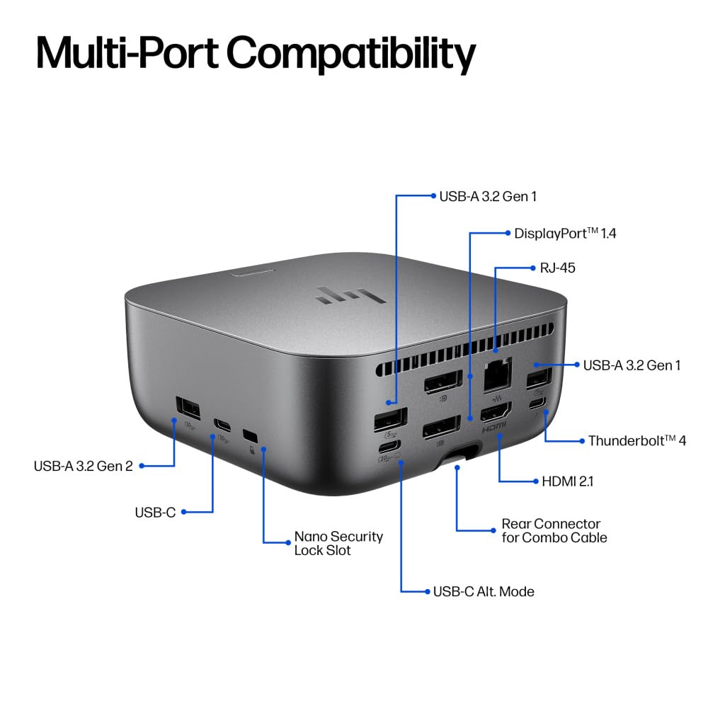 HP Thunderbolt 4 Ultra 180 W G6 Station d'accueil Universelle Thunderbolt
