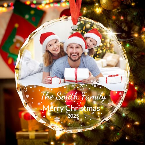 Personalised Crystal Christmas Ornament â€“ Custom Phot