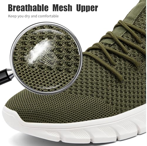 Image of Mens Running Shoes Slip On Tennis Walking Sneakers Workout Athletic Lightweight Casual Sport Shoes