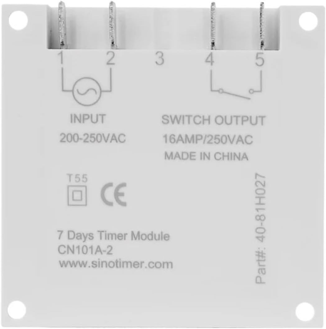 CN101A 220V 230V 240V Digital Power Timer 7 Days Weekly Programmable Time Relay Programmer Built-in Rechargeable Battery(24V)