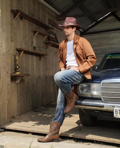 image for Dixhills Cowboy Boots For Men - Brown Western Boot Men's Cowboy Boots 