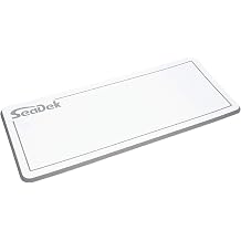 SeaDek Pad | Dual Density Helm Pads | Anti-Fatigue | Anti Slip | 20mm Thickness | Brushed Texture | White Over Storm Gray, Large