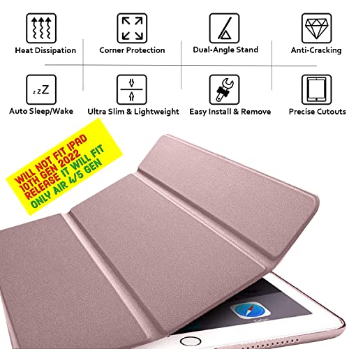 Image of DuraSafe Cases for iPad Air 4th 5th 6th 11th Gen 11 inch /10.9 inch A2588 A2589 A2591 MM9E3HN /A MM9D3HN /A MME23HN /A MM9C3HN /A MM9F3HN /A A2316 MYFQ2HN /A MM9N3HN /A MYFM2HN /A MYFR2HN /A MYFP2HN /A - Rose Gold