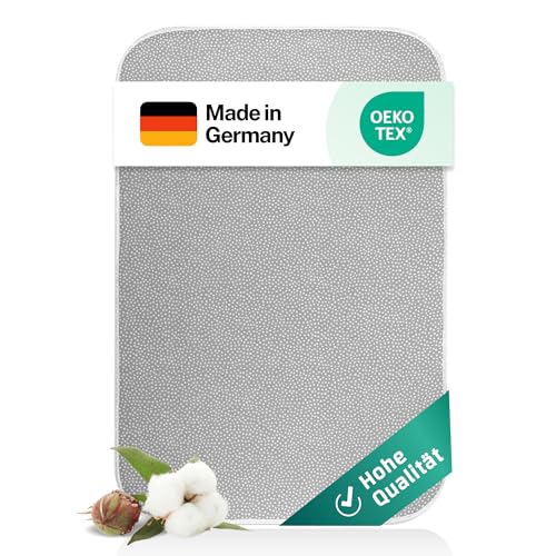 everlar® Bügeldecke I Qualität Made in Germany I Tisch Bügelmatte zum bequemen Bügeln zu Hause & unterwegs I 100 x 65cm I Bügelunterlage I Hitzebeständig I...