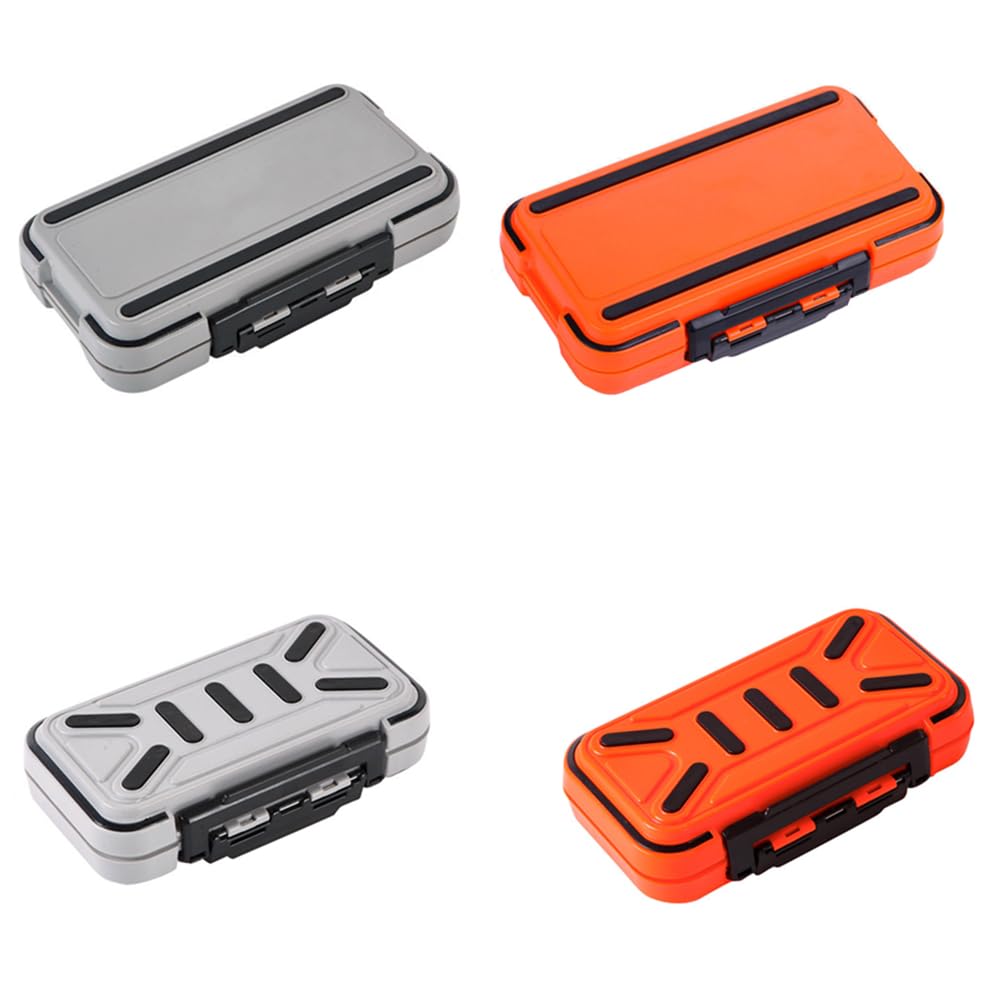 4Pcs Fishing Tackle Storage Box, Waterproof Fishing Lure Box Organizer with Double Lock Design for Fishing Hooks, Jewelry Beads, Earring, Keys