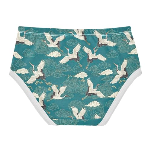 Joisal Chic Cranes Waves Clouds Girl Panties Cute Toddlers Underwear Floral Cotton Designer Kids Undies Briefs 2t2