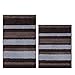 HEBE Non Slip Bathroom Rugs Sets 2 Piece Striped Bath Rug Set Bathroom Rug Mat Set of 2 Absorbent Bath Mats for Bathroom Set Machine Washable
