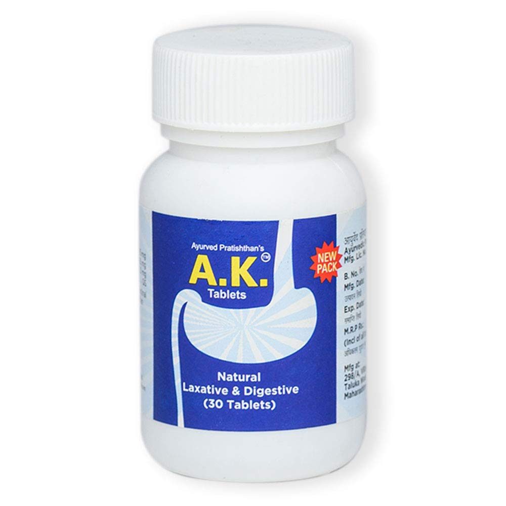 Ayurved Pratishthans A.K.Tablets - Constipation Relief, Good Digestion, Laxative and Gastric Wellness - 30 Tabs (B08QRGMVVL) Amazon Price History, Amazon Price Tracker