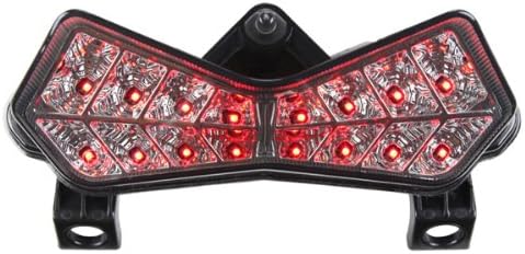 Integrated Sequential LED Tail Lights Smoke Lens for 2003-2006 Kawasaki Z1000 / 03-04 ZX-6R ZX-6RR