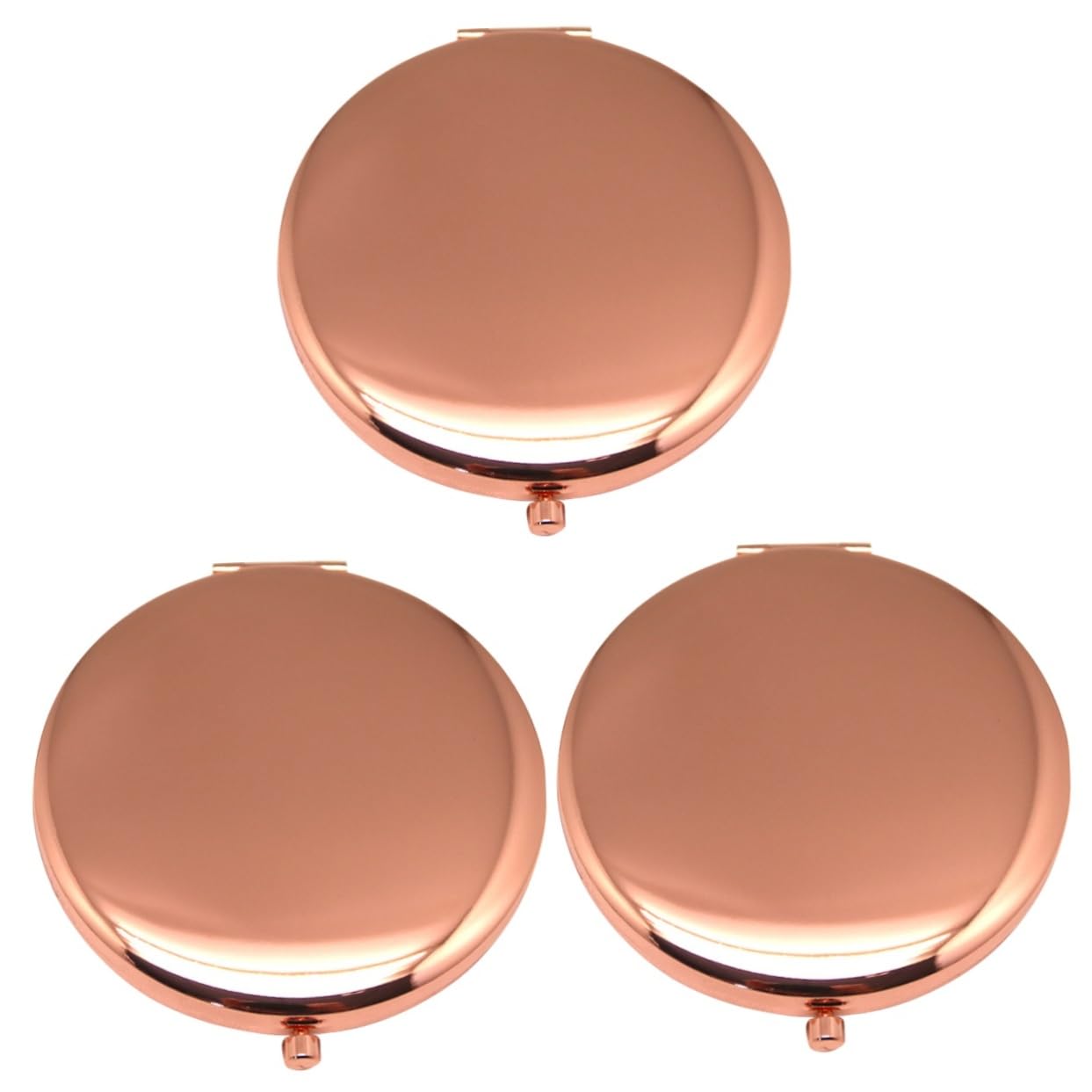 FOMIYES3pcs Vanity Mirror Makeup Girls Looking-glass Dual-sided Looking-glass Round Mirror Convenient Mirror Portable Mirror Travel Mirror Woman Stainless Steel Cosmetic