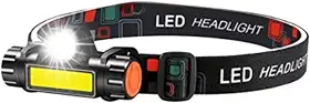 Lanterna De Cabeça Led Potente Recarregável USB e À Prova D'Água 4 Modos de Iluminação Ajustável Para Uso em Acampamento Trilha Pesca Corrida Ciclismo Premium [VALUANCE]