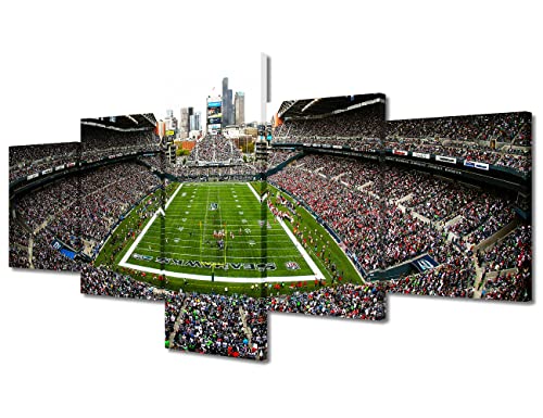 Seattle Soccer Wall Art, 5-Piece Canvas Prints, Framed